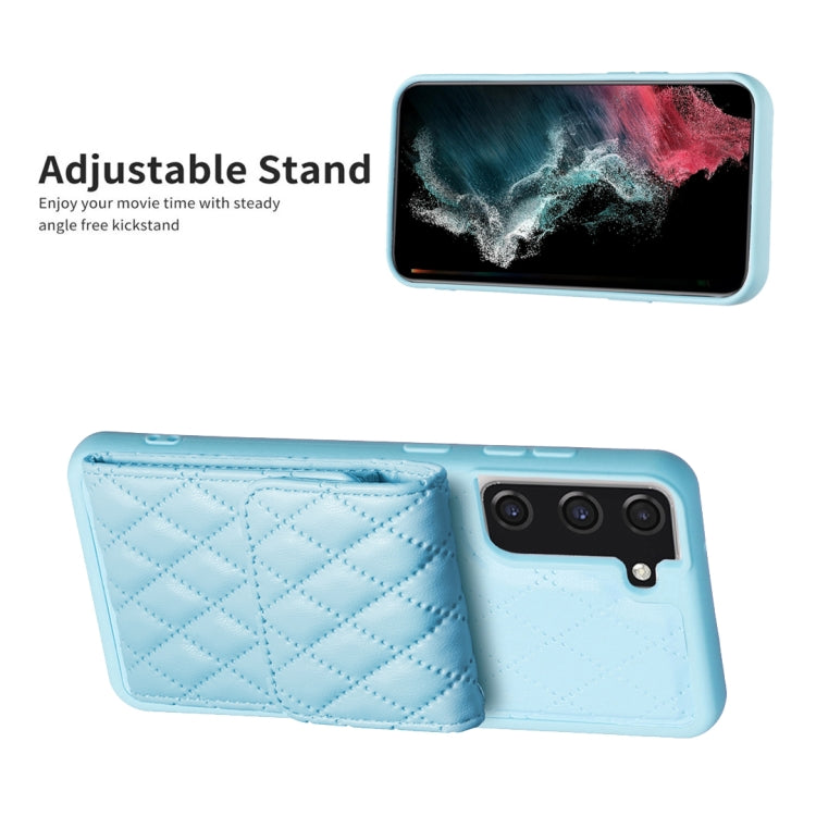 For Samsung Galaxy S21 FE 5G Vertical Wallet Rhombic Leather Phone Case