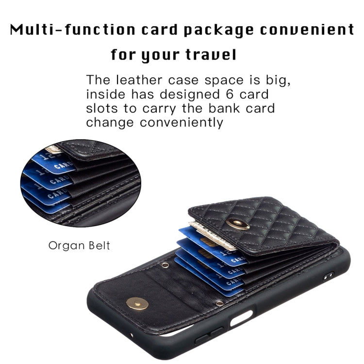 For Samsung Galaxy A12 Vertical Wallet Rhombic Leather Phone Case
