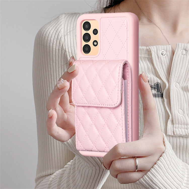 For Samsung Galaxy A13 4G Vertical Wallet Rhombic Leather Phone Case