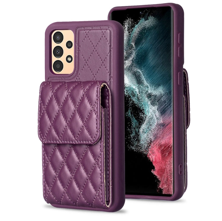 For Samsung Galaxy A13 4G Vertical Wallet Rhombic Leather Phone Case