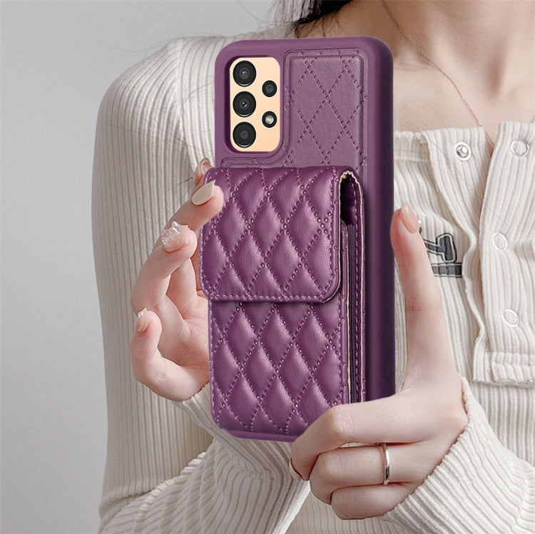 For Samsung Galaxy A13 4G Vertical Wallet Rhombic Leather Phone Case