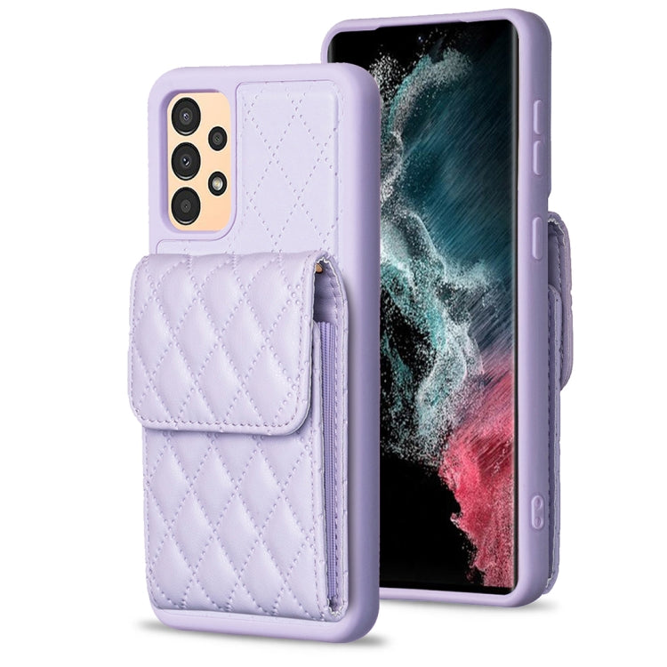 For Samsung Galaxy A13 4G Vertical Wallet Rhombic Leather Phone Case