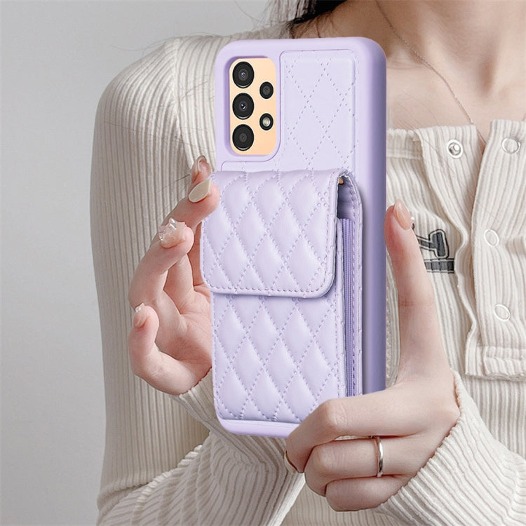 For Samsung Galaxy A13 4G Vertical Wallet Rhombic Leather Phone Case