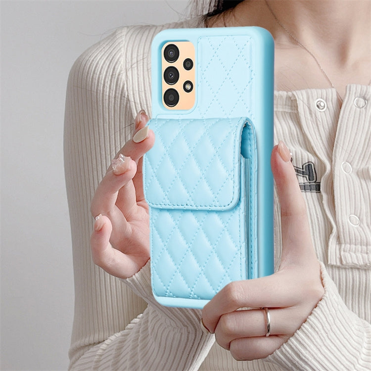 For Samsung Galaxy A13 4G Vertical Wallet Rhombic Leather Phone Case