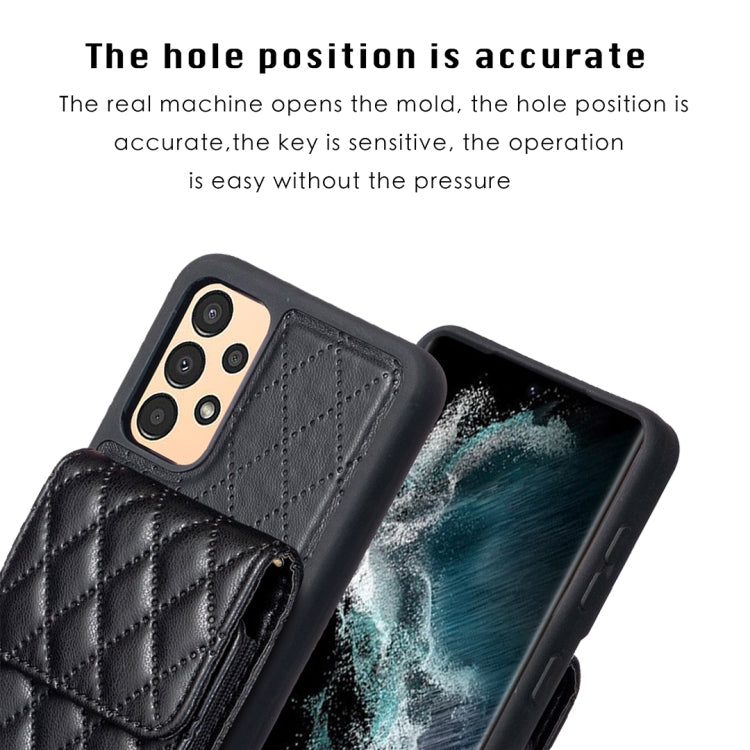 For Samsung Galaxy A13 4G Vertical Wallet Rhombic Leather Phone Case