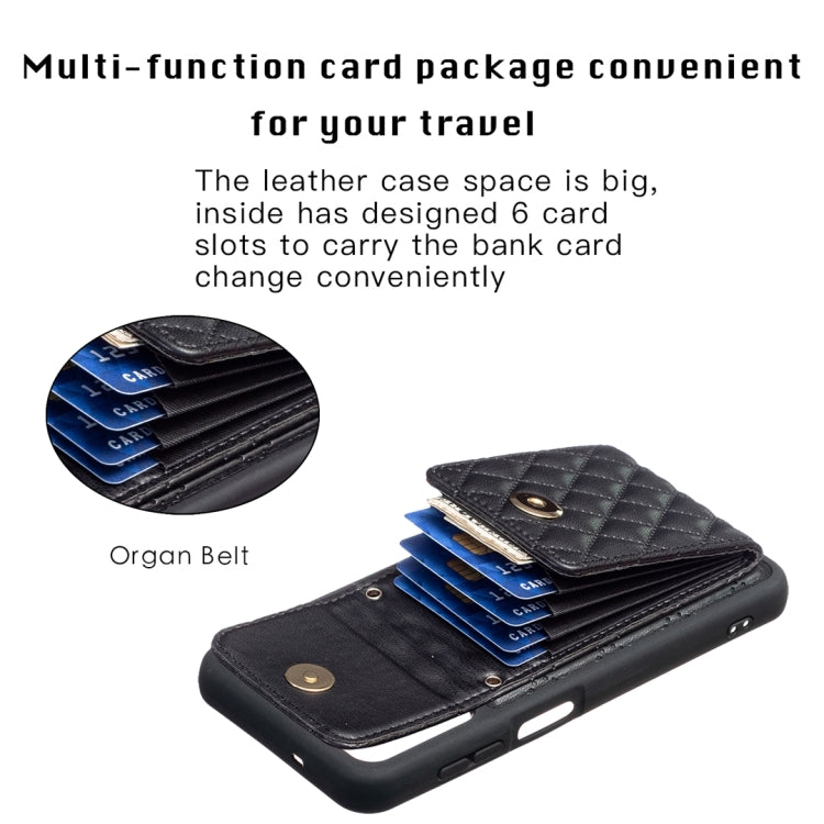 For Samsung Galaxy A13 4G Vertical Wallet Rhombic Leather Phone Case