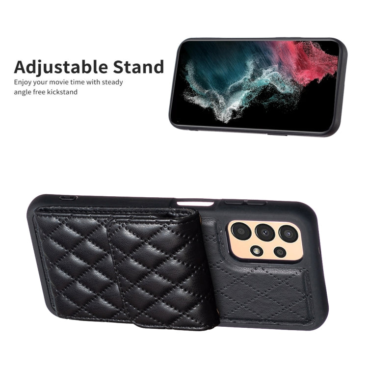 For Samsung Galaxy A13 4G Vertical Wallet Rhombic Leather Phone Case