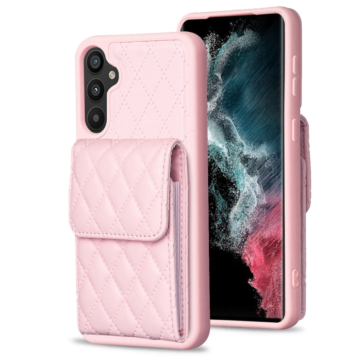For Samsung Galaxy A34 5G Vertical Wallet Rhombic Leather Phone Case