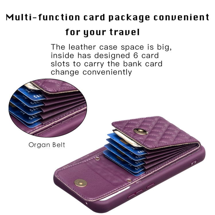 For Samsung Galaxy A34 5G Vertical Wallet Rhombic Leather Phone Case