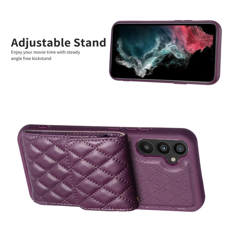 For Samsung Galaxy A34 5G Vertical Wallet Rhombic Leather Phone Case
