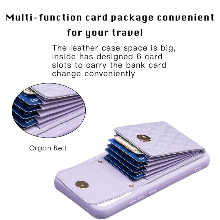 For Samsung Galaxy A34 5G Vertical Wallet Rhombic Leather Phone Case