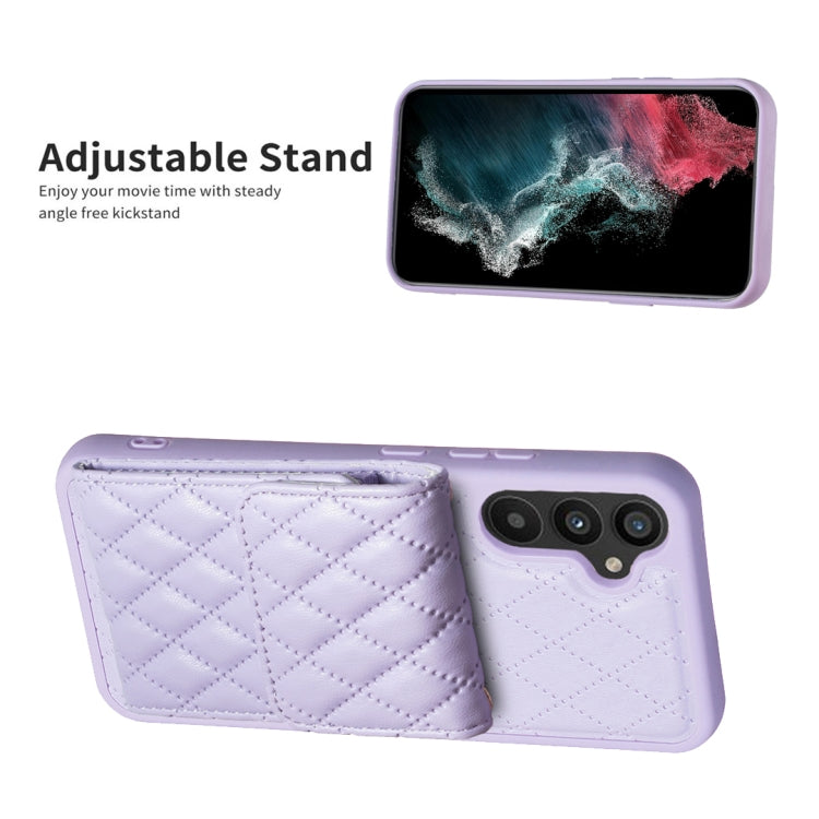 For Samsung Galaxy A34 5G Vertical Wallet Rhombic Leather Phone Case