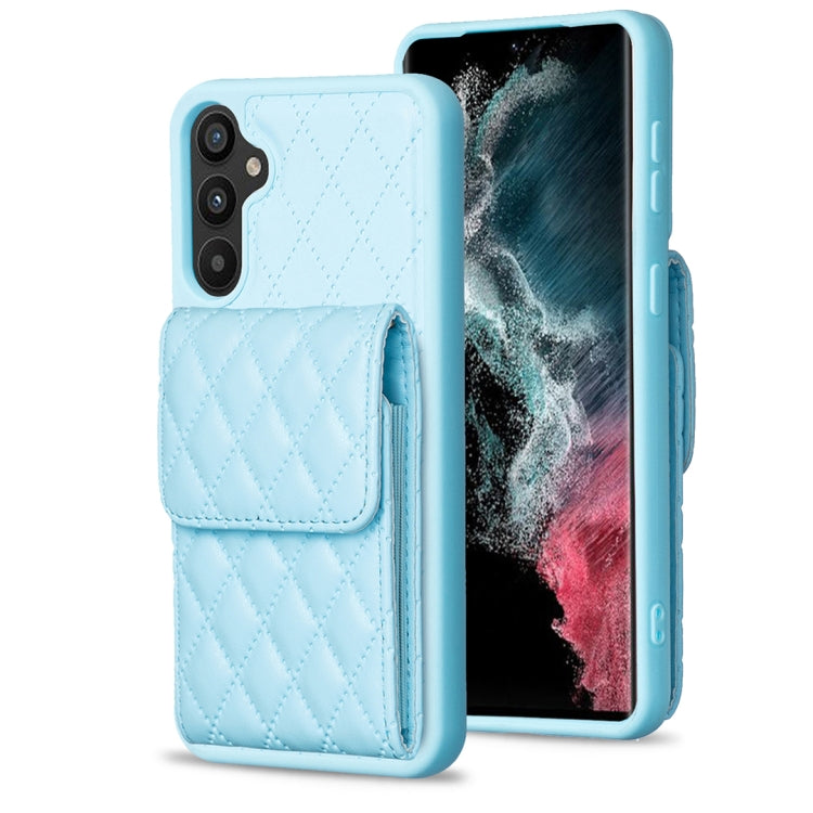 For Samsung Galaxy A34 5G Vertical Wallet Rhombic Leather Phone Case