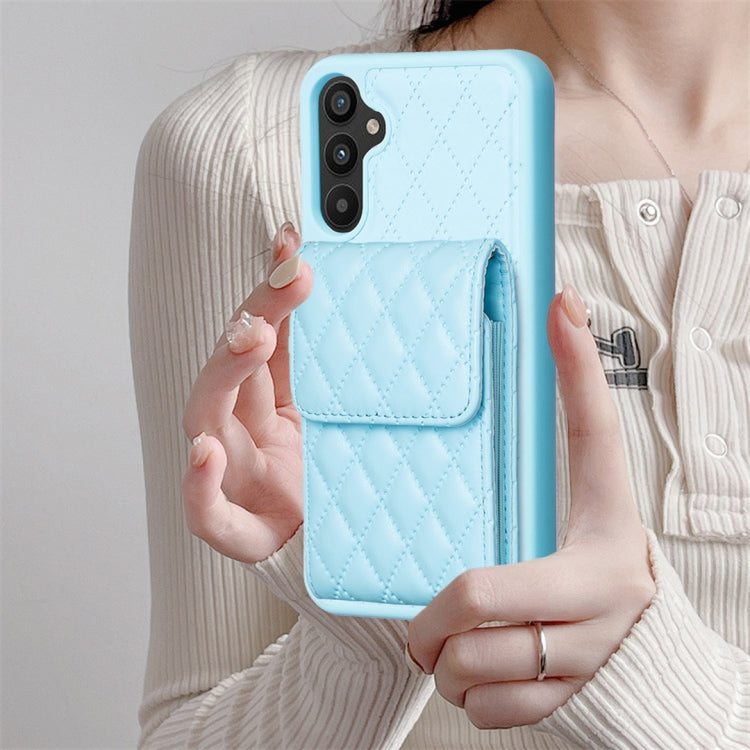 For Samsung Galaxy A34 5G Vertical Wallet Rhombic Leather Phone Case