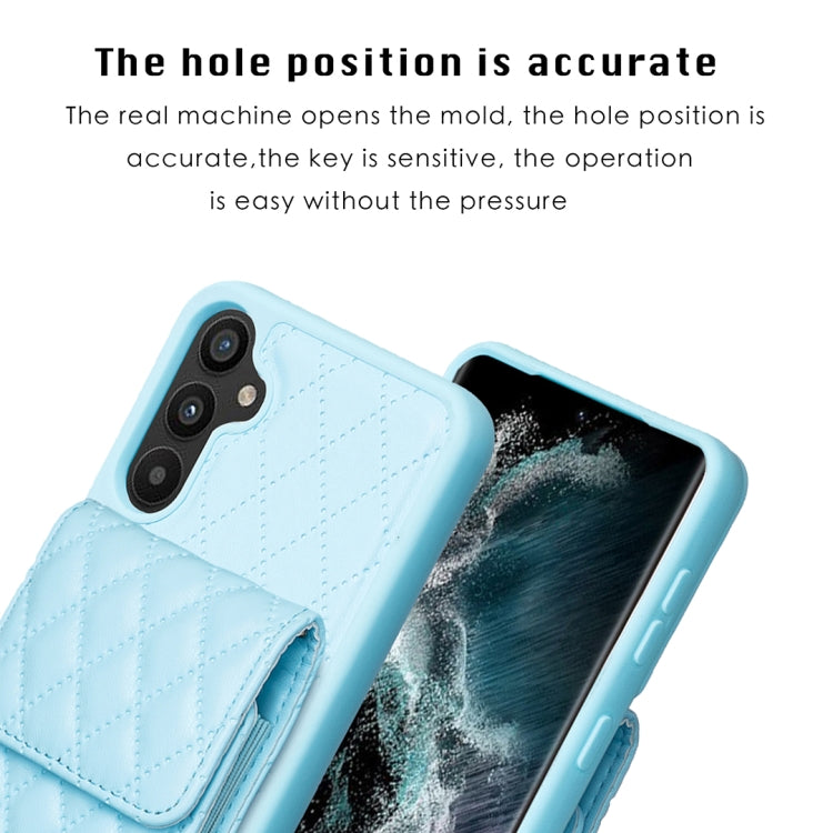For Samsung Galaxy A34 5G Vertical Wallet Rhombic Leather Phone Case