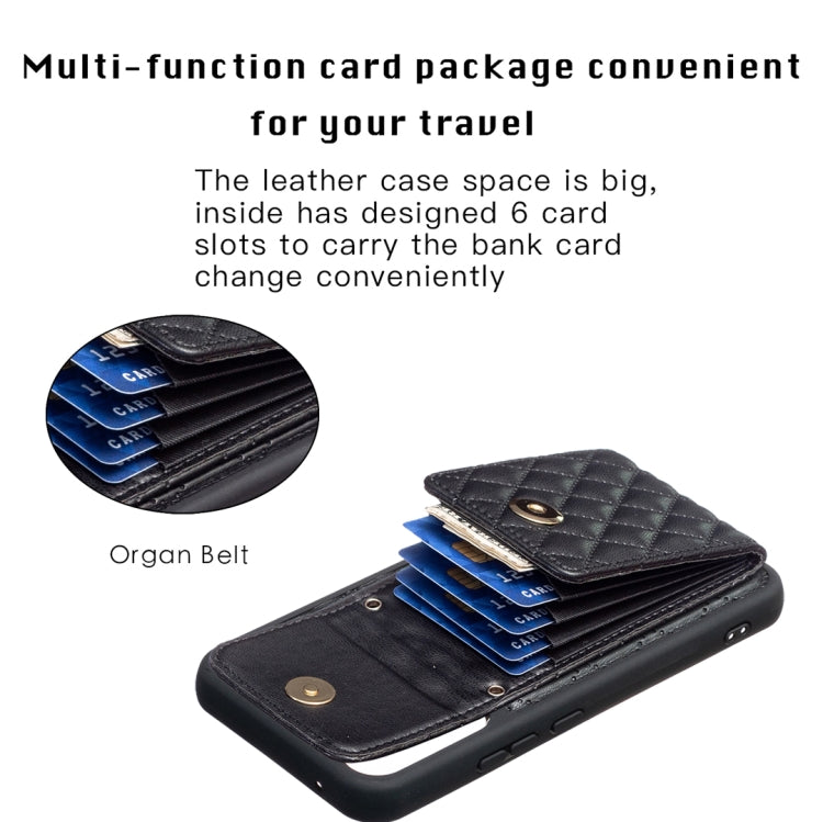 For Samsung Galaxy A34 5G Vertical Wallet Rhombic Leather Phone Case