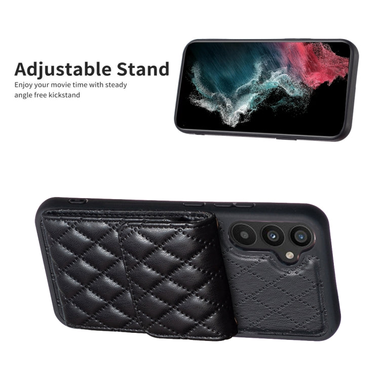 For Samsung Galaxy A34 5G Vertical Wallet Rhombic Leather Phone Case