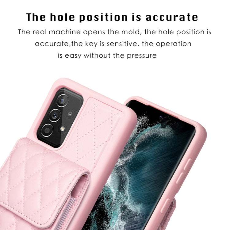 For Samsung Galaxy A52 4G / 5G Vertical Wallet Rhombic Leather Phone Case