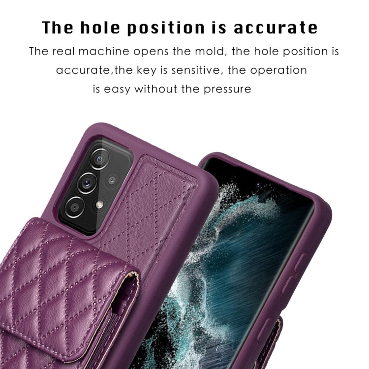 For Samsung Galaxy A52 4G / 5G Vertical Wallet Rhombic Leather Phone Case