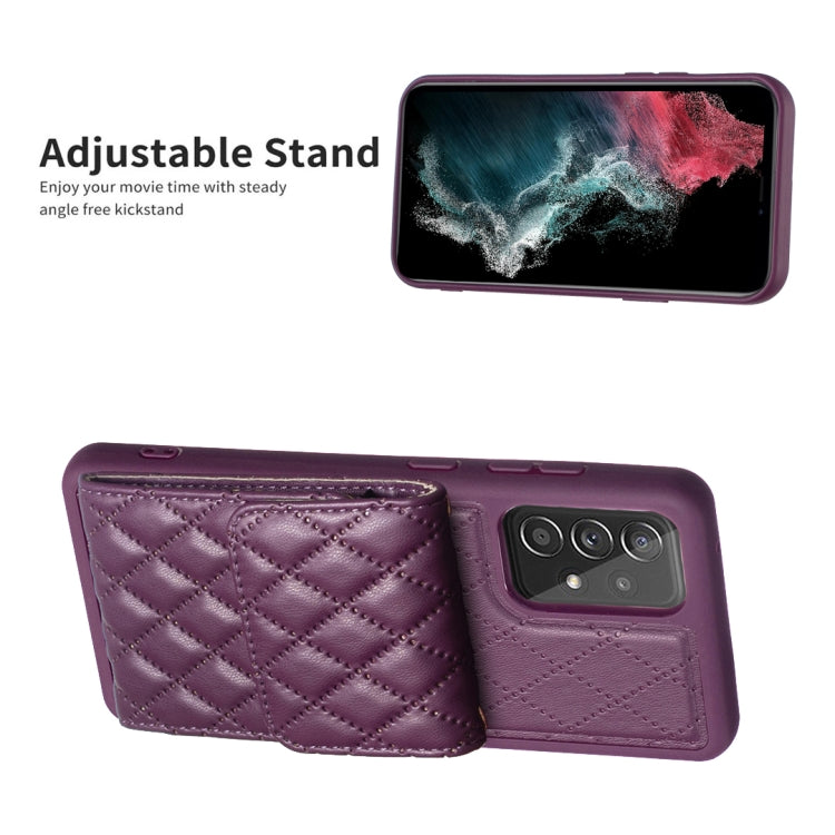 For Samsung Galaxy A52 4G / 5G Vertical Wallet Rhombic Leather Phone Case