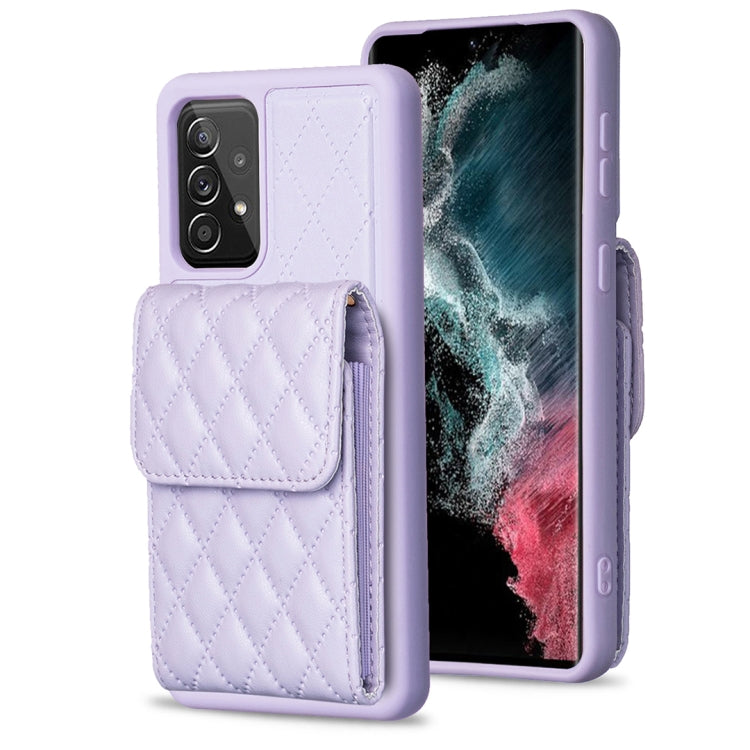 For Samsung Galaxy A52 4G / 5G Vertical Wallet Rhombic Leather Phone Case