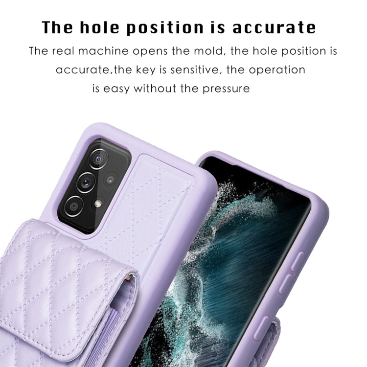 For Samsung Galaxy A52 4G / 5G Vertical Wallet Rhombic Leather Phone Case