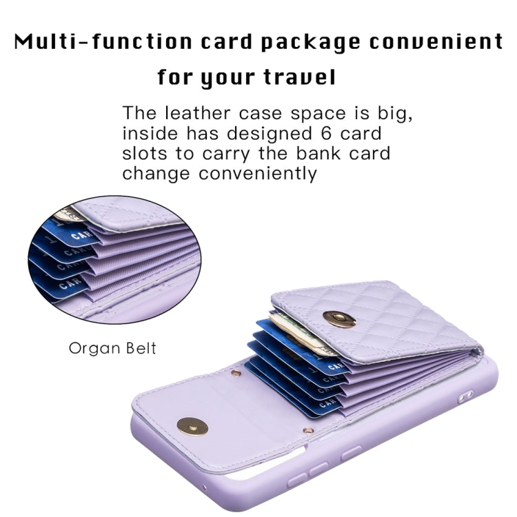 For Samsung Galaxy A52 4G / 5G Vertical Wallet Rhombic Leather Phone Case