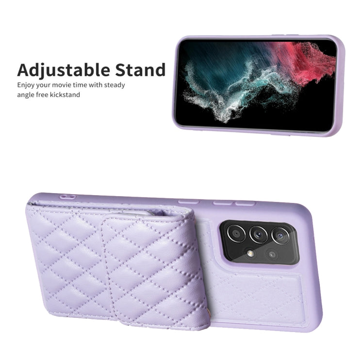 For Samsung Galaxy A52 4G / 5G Vertical Wallet Rhombic Leather Phone Case