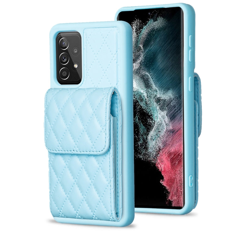 For Samsung Galaxy A52 4G / 5G Vertical Wallet Rhombic Leather Phone Case