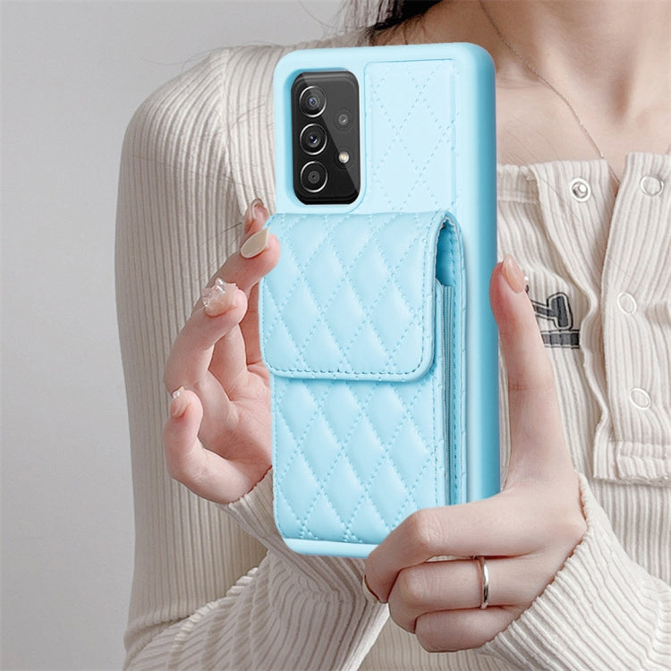 For Samsung Galaxy A52 4G / 5G Vertical Wallet Rhombic Leather Phone Case