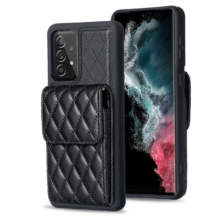 For Samsung Galaxy A52 4G / 5G Vertical Wallet Rhombic Leather Phone Case