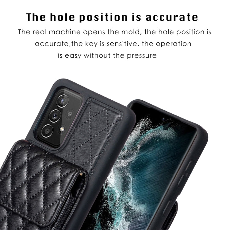 For Samsung Galaxy A52 4G / 5G Vertical Wallet Rhombic Leather Phone Case