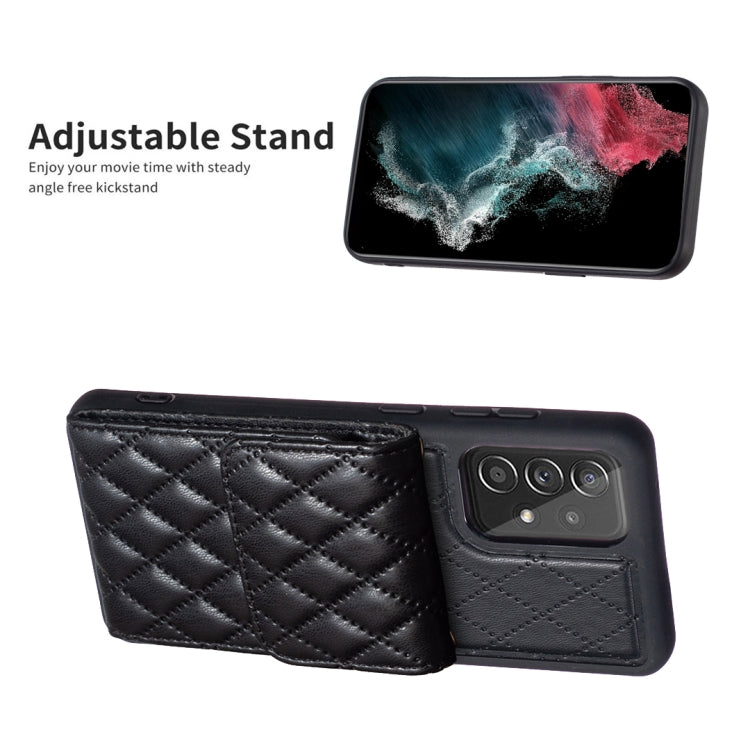 For Samsung Galaxy A52 4G / 5G Vertical Wallet Rhombic Leather Phone Case