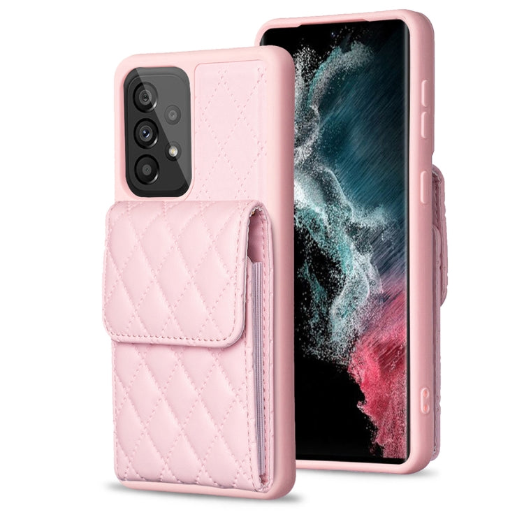 For Samsung Galaxy A53 5G Vertical Wallet Rhombic Leather Phone Case