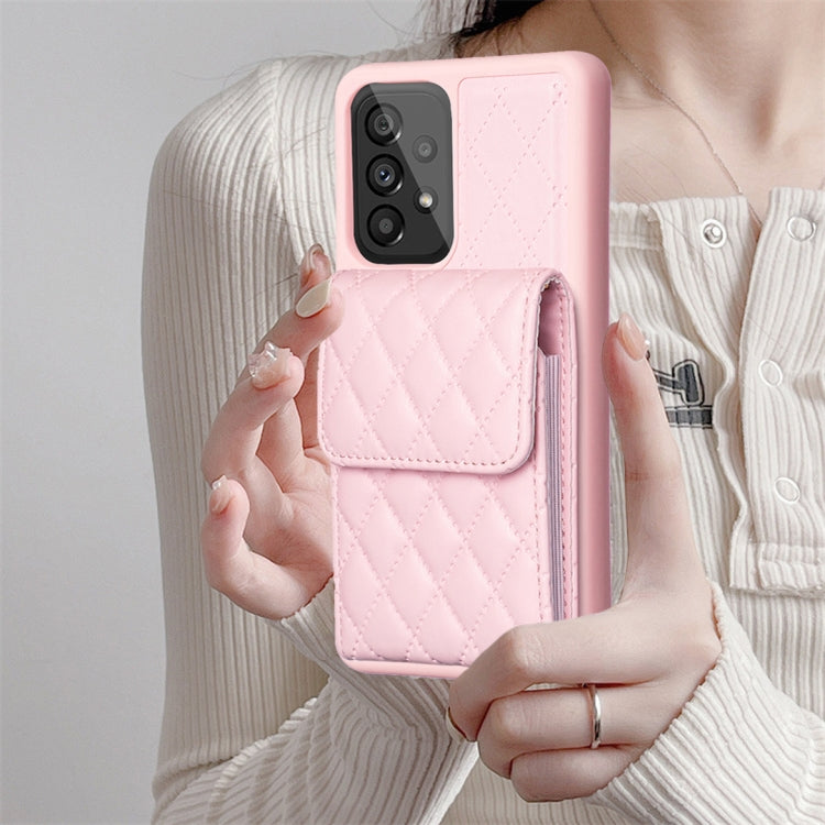 For Samsung Galaxy A53 5G Vertical Wallet Rhombic Leather Phone Case