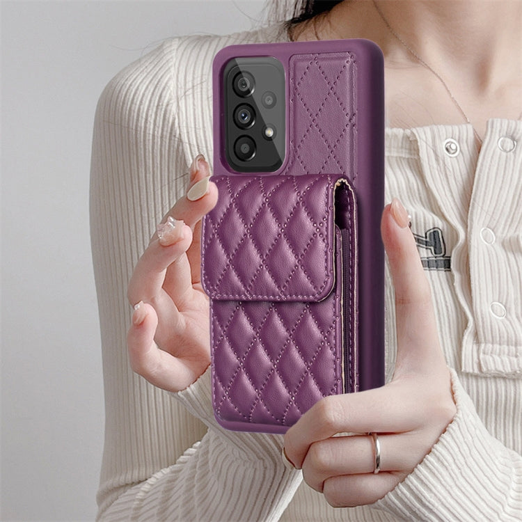 For Samsung Galaxy A53 5G Vertical Wallet Rhombic Leather Phone Case