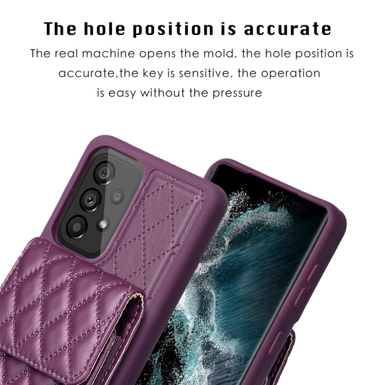 For Samsung Galaxy A53 5G Vertical Wallet Rhombic Leather Phone Case