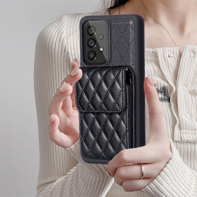 For Samsung Galaxy A53 5G Vertical Wallet Rhombic Leather Phone Case