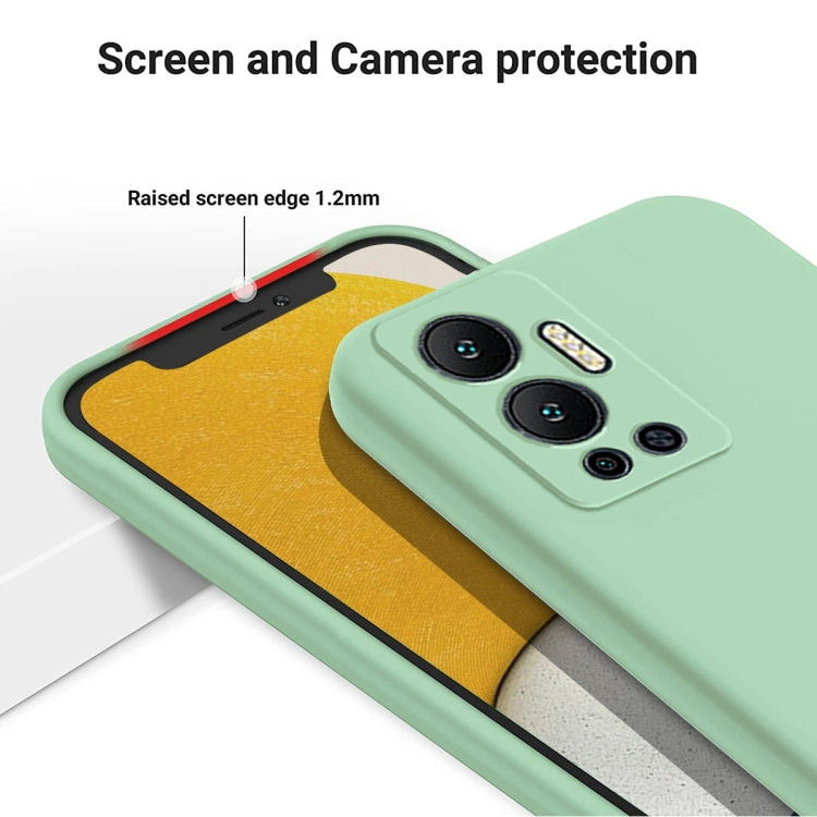 For Infinix Hot 12 Pure Color Liquid Silicone Shockproof Phone Case