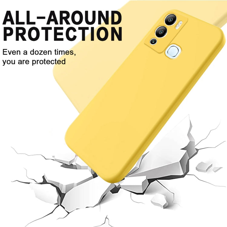 For Infinix Hot 12i Pure Color Liquid Silicone Shockproof Phone Case