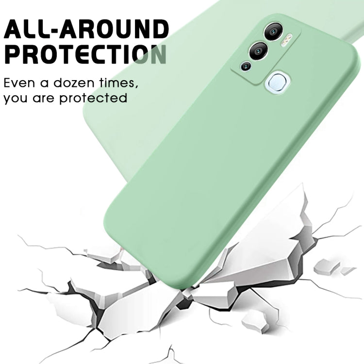 For Infinix Hot 12i Pure Color Liquid Silicone Shockproof Phone Case