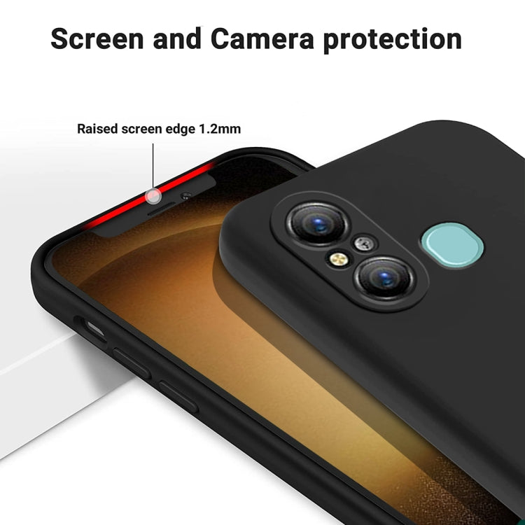 For Itel A58 / A58 Pro / A49 Pure Color Liquid Silicone Shockproof Phone Case