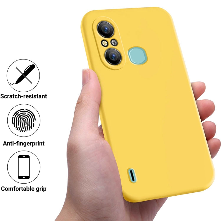 For Itel A58 / A58 Pro / A49 Pure Color Liquid Silicone Shockproof Phone Case