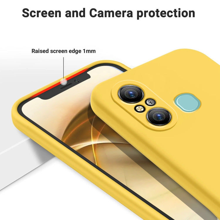 For Itel A58 / A58 Pro / A49 Pure Color Liquid Silicone Shockproof Phone Case