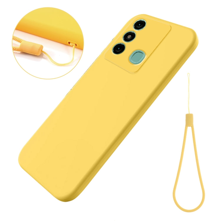 For Itel P38 Pro / Vision 3 Plus Pure Color Liquid Silicone Shockproof Phone Case