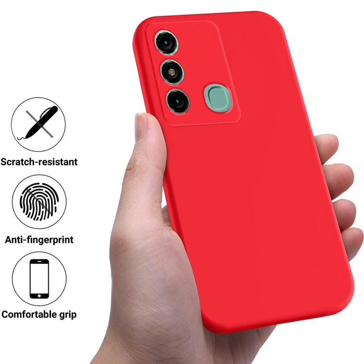 For Itel P38 Pro / Vision 3 Plus Pure Color Liquid Silicone Shockproof Phone Case