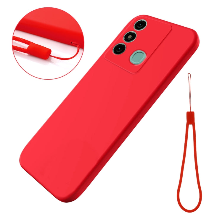 For Itel P38 Pro / Vision 3 Plus Pure Color Liquid Silicone Shockproof Phone Case