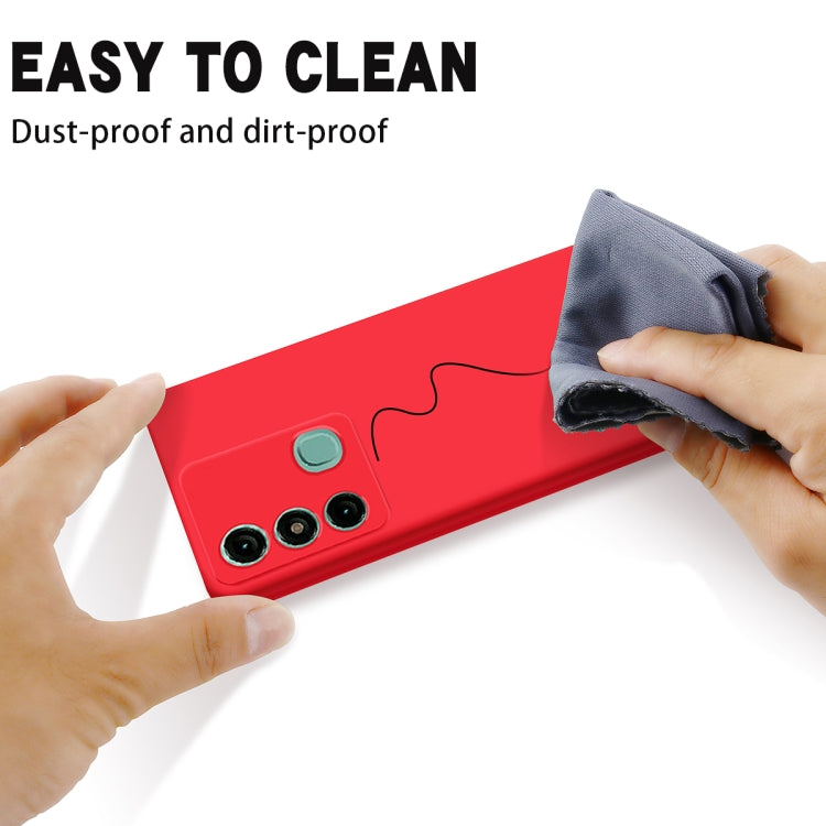 For Itel P38 Pro / Vision 3 Plus Pure Color Liquid Silicone Shockproof Phone Case