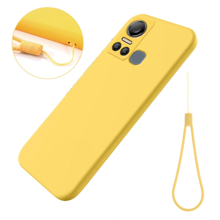 For Itel S18 Pure Color Liquid Silicone Shockproof Phone Case