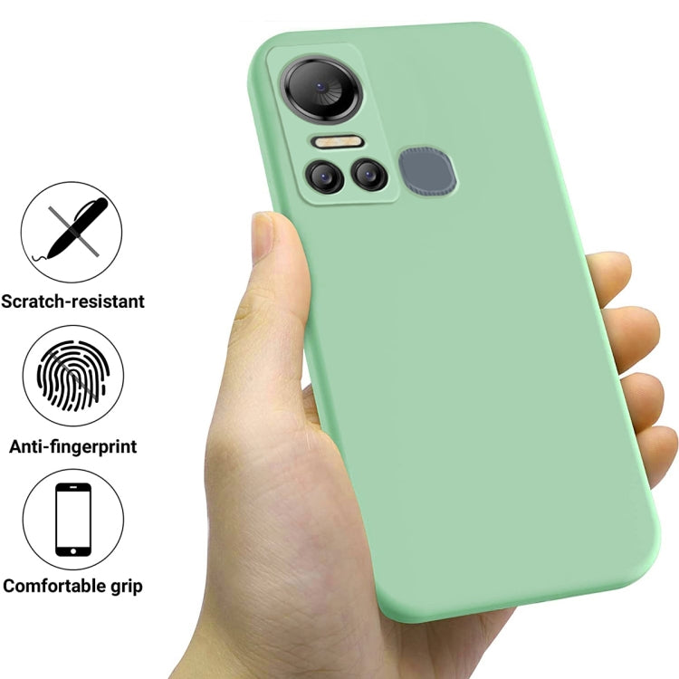 For Itel S18 Pure Color Liquid Silicone Shockproof Phone Case